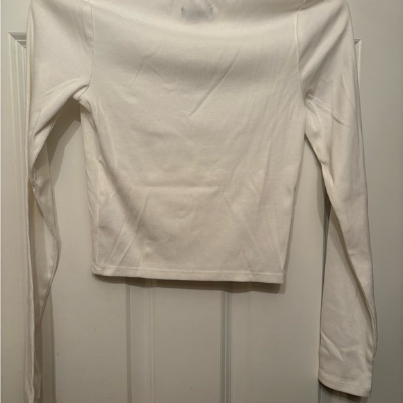 Wild fable women’s long sleeved cropped shirt-fresh white - Picture 3 of 5
